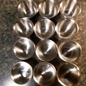 Small Stainless Steel Condiment Bowls, Set of 12 New in Box